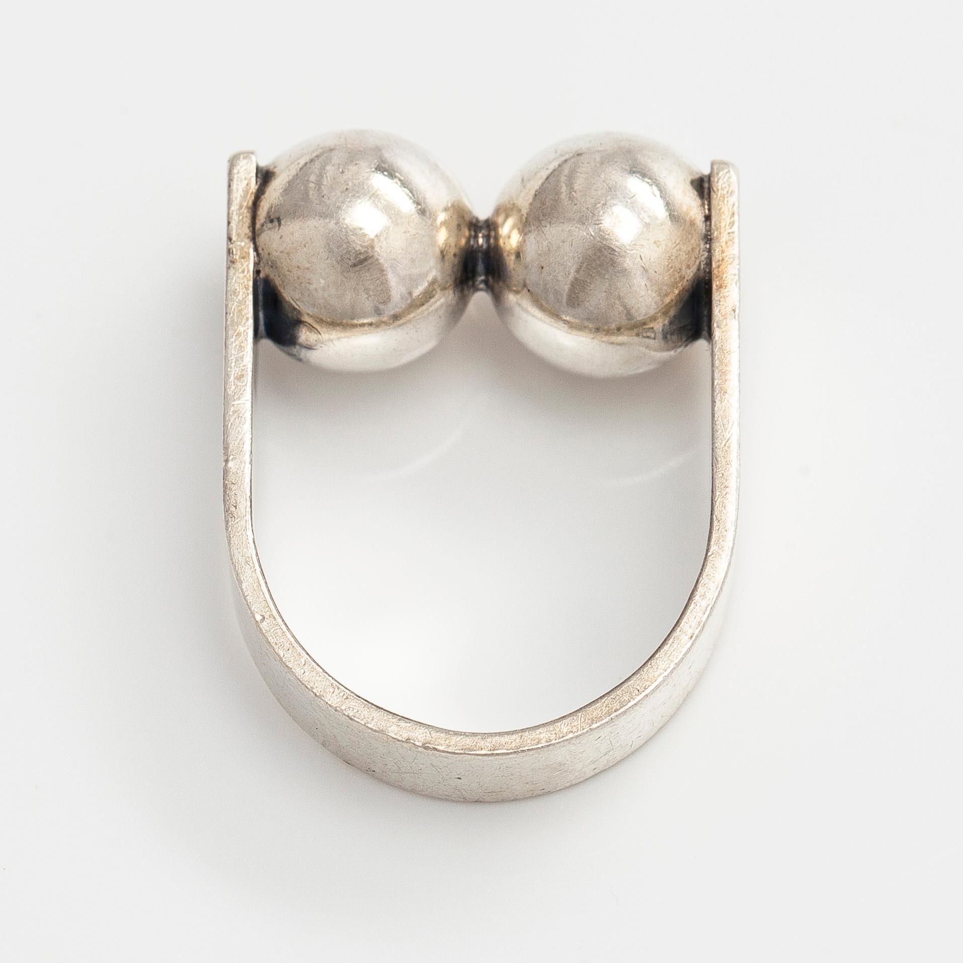 Elis Kauppi, ring, silver, Kupittaan Kulta, Åbo 1966.