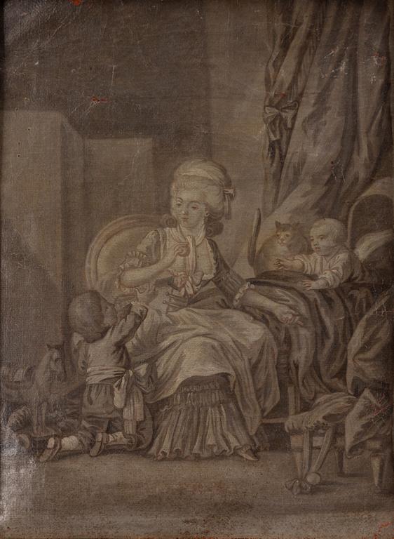 Unknown artist, 18th century, Nursery interior.