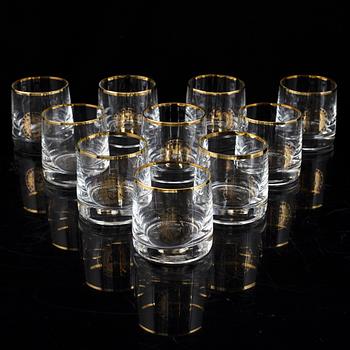 A set of ten seltzer glasses, Svenskt Tenn, Stockholm, Sweden.