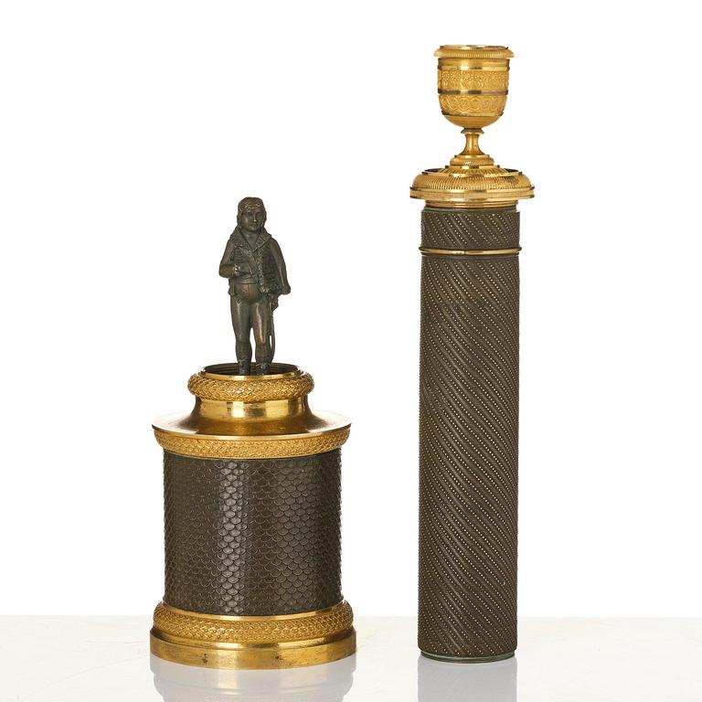 Reseljusstake med skrivutensilier, Frankrike, 1800-talets början, Empire.
