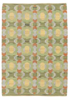 Judith Johansson, a carpet,  "Lönn", flat weave, ca 240 x 173,5 signed JJ M.