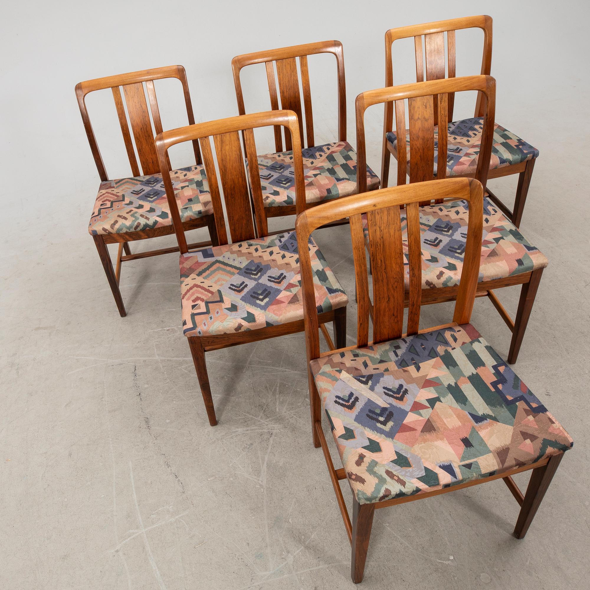 Dining set 7 pieces Lindén Horred 1960/70s.
