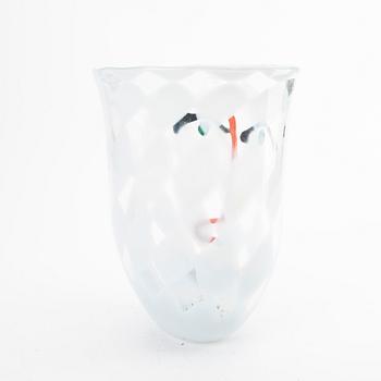 Anne Nilsson, a signed numbered and dated glass vase Orrefors gallery 1990 5-40.