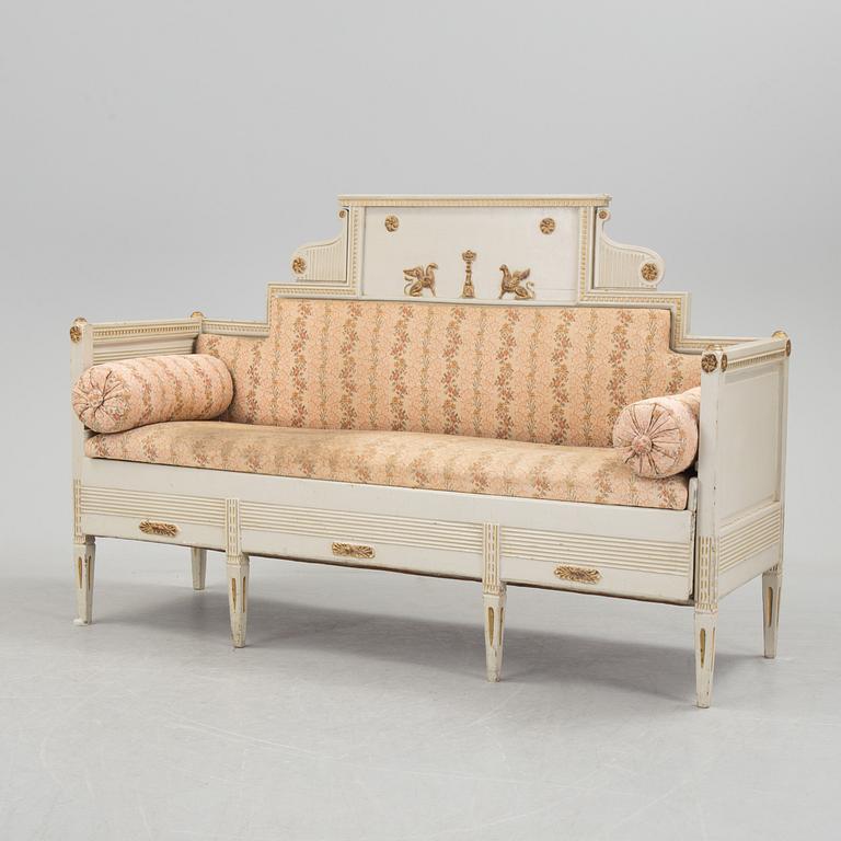 An early 1800s Gustavian sofa.