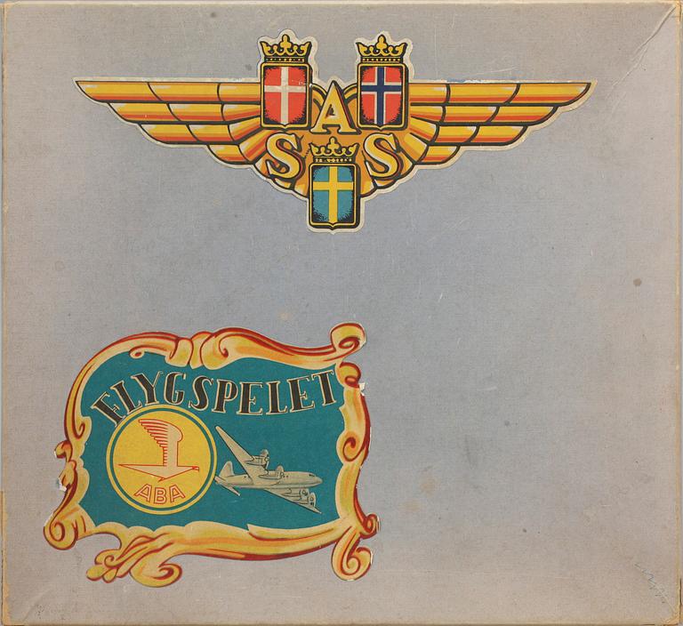 BRÄDSPEL, "Flygspelet ABA", ABA / SAS, 1940-tal.