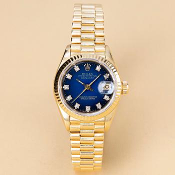 1010. Rolex, Datejust, "Dégradé Diamond Dial", ca 1986.