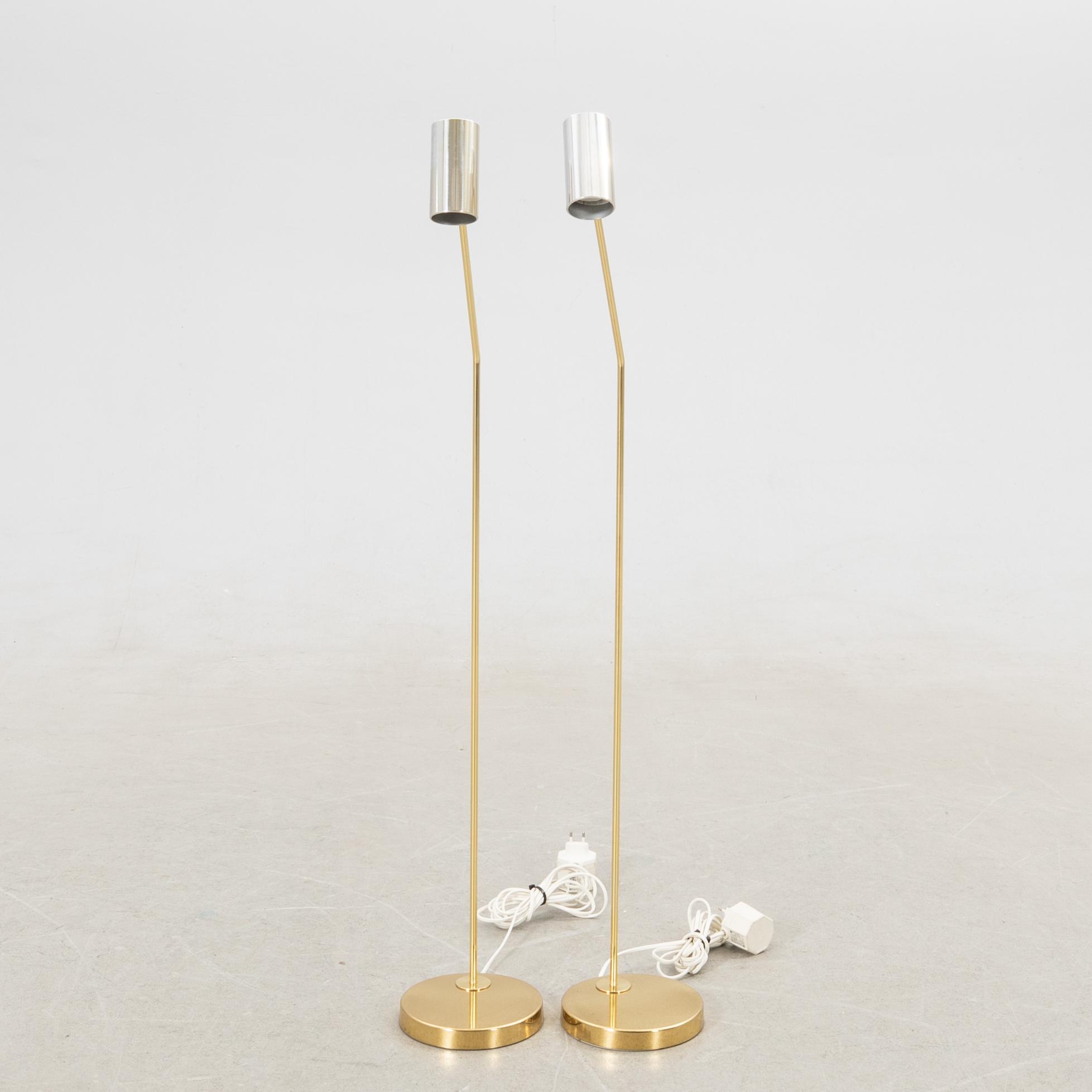 Golvlampor ett par Bergboms 1900-talets senare del.