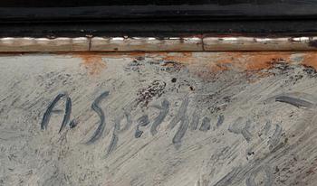 ALBERT SPETHMANN, olja på pannå, signerad.