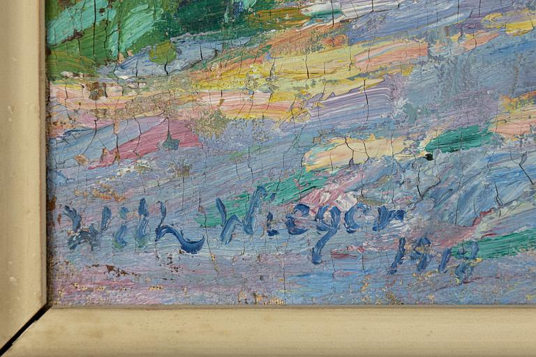 Wilhelm Wieger, oil on canvas, signed and dated 1919.