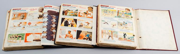 REKORD-MAGASINETS IDROTTSALBUM, 3 st, 1940-tal.