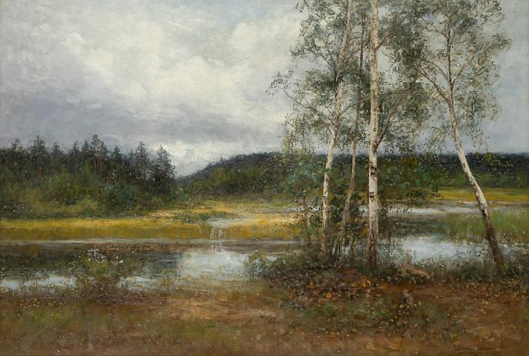 Severin Nilson, Summer Landscape with Lake.