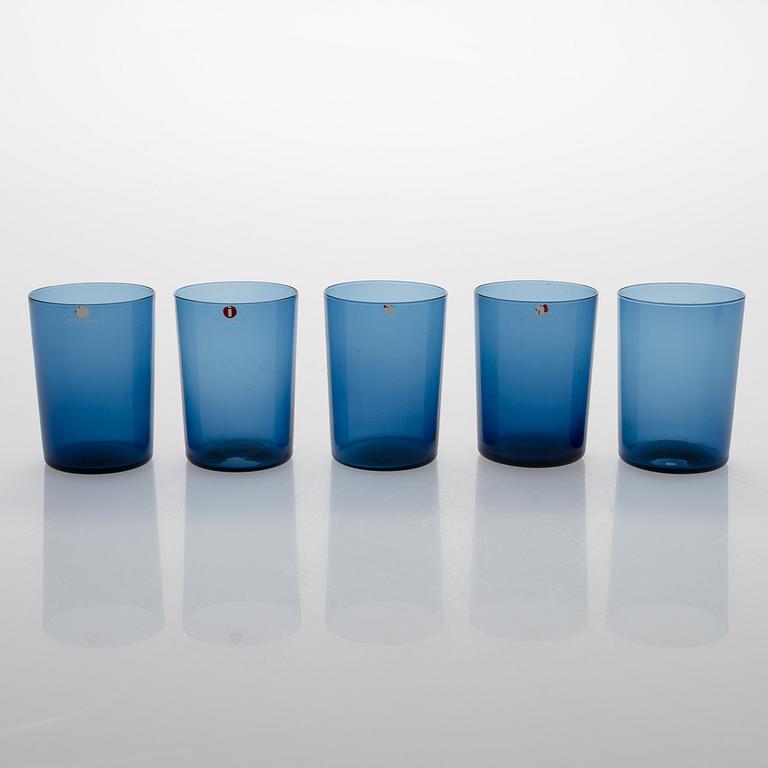 TIMO SARPANEVA, Five dessert bowls and five drinking glasses for Iittala.
