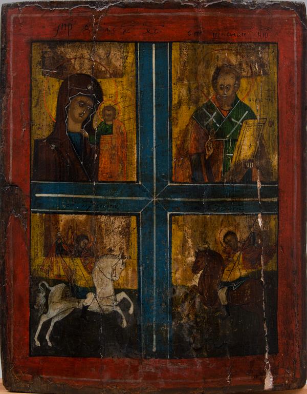 IKON, tempera på pannå, Ryssland 1800-talets senare hälft.