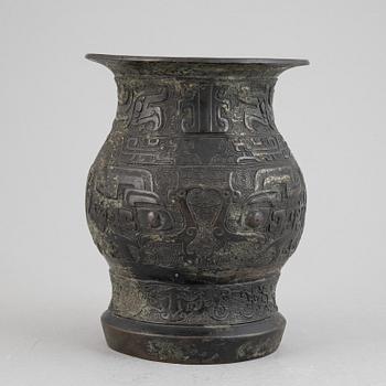 A archaistic bronze vase, Ming dynasty or older.