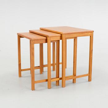 SATSBORD, 3 delar, teak, 1950-tal.