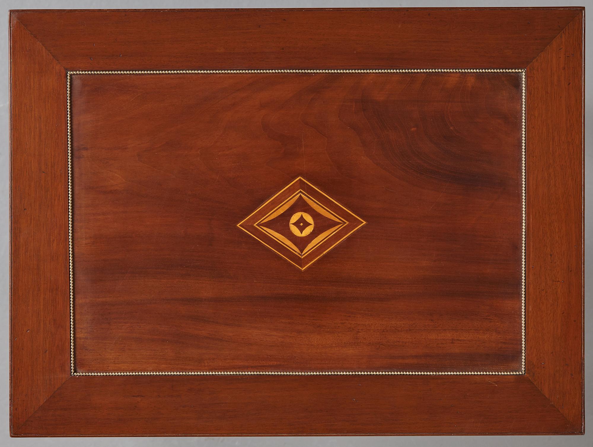 A late Gustavian early 19th century table attributed to Lars Qvarnberg (master in Stockholm 1801-13).