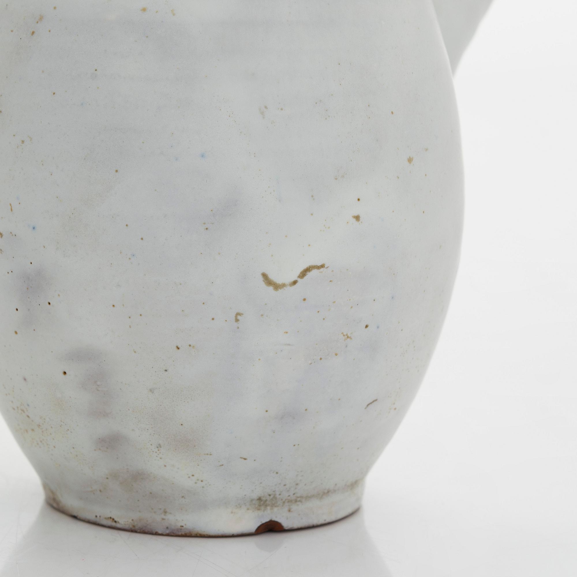 Marita Lybeck, a ceramic jug, signed ML.