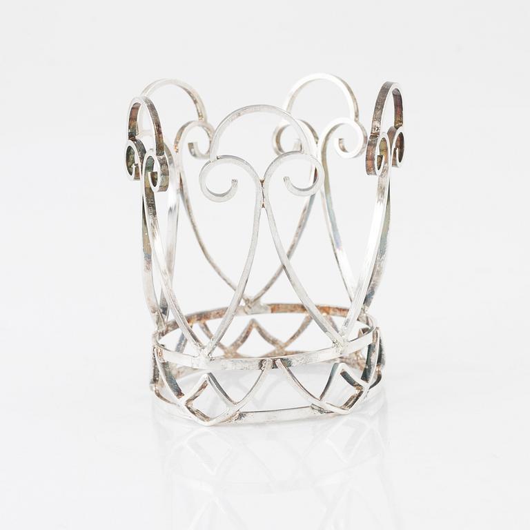 A Swedish Silver Bridal Crown, Guldsmedjan Steve Drottmar, Malmö 1989.