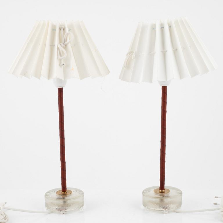 Bordslampor ett par, Falkenbergs Belysning, 1900-talets andra hälft.