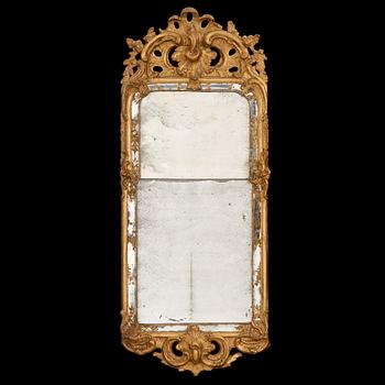 567. A Swedish Rococo 18th century mirror.