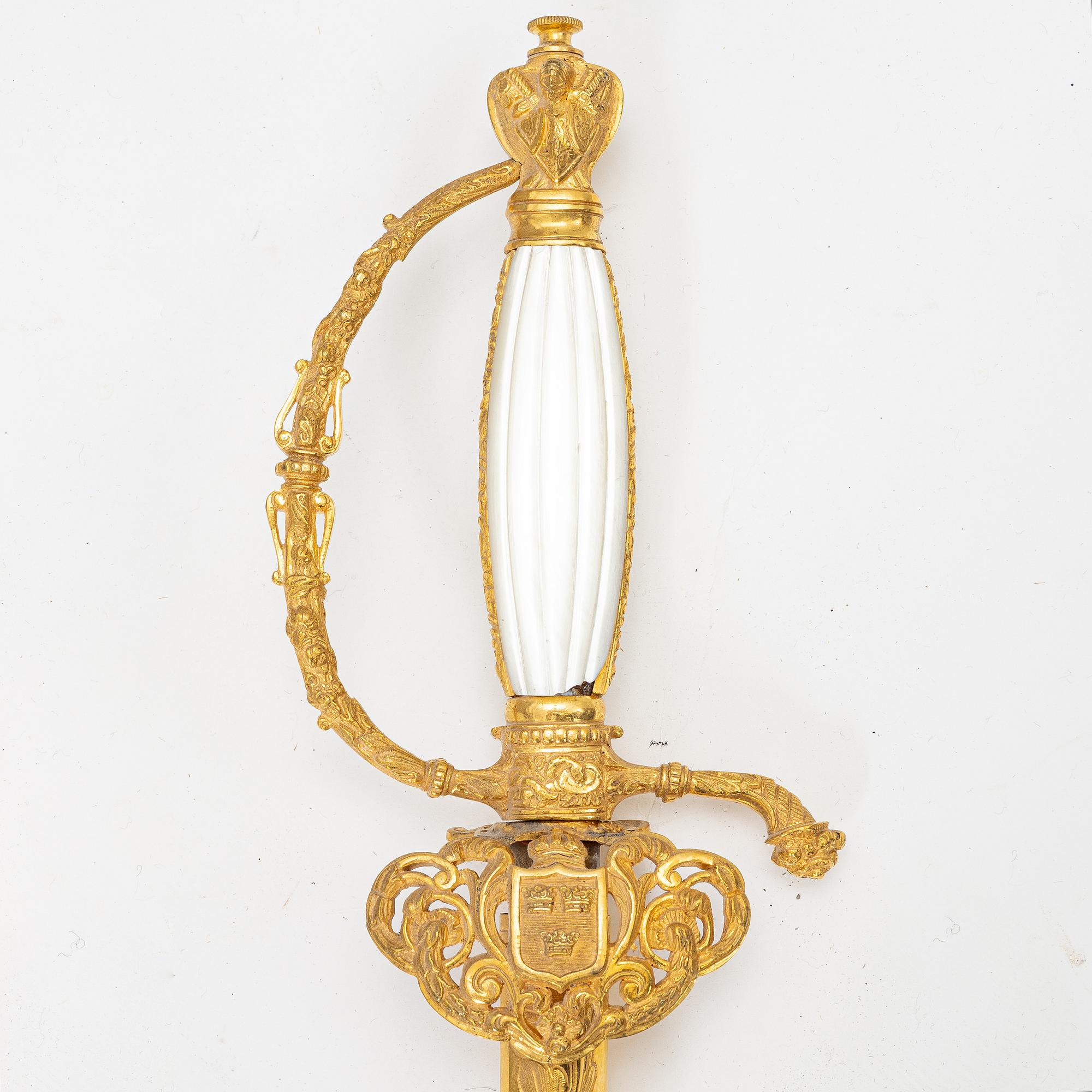 Värja, svensk, för ämbetsman. 1800-tal.