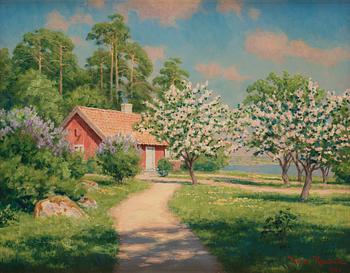 677. Johan Krouthén, Fruit trees in bloom.