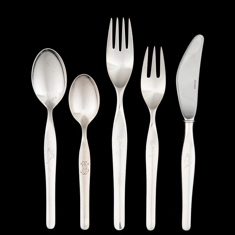 BESTICK, 23 st, silver "Tapio", Tapio Wirkkala, Kultakeskus, Tavastehus, 1960-70-tal. Totalvikt 482 g.