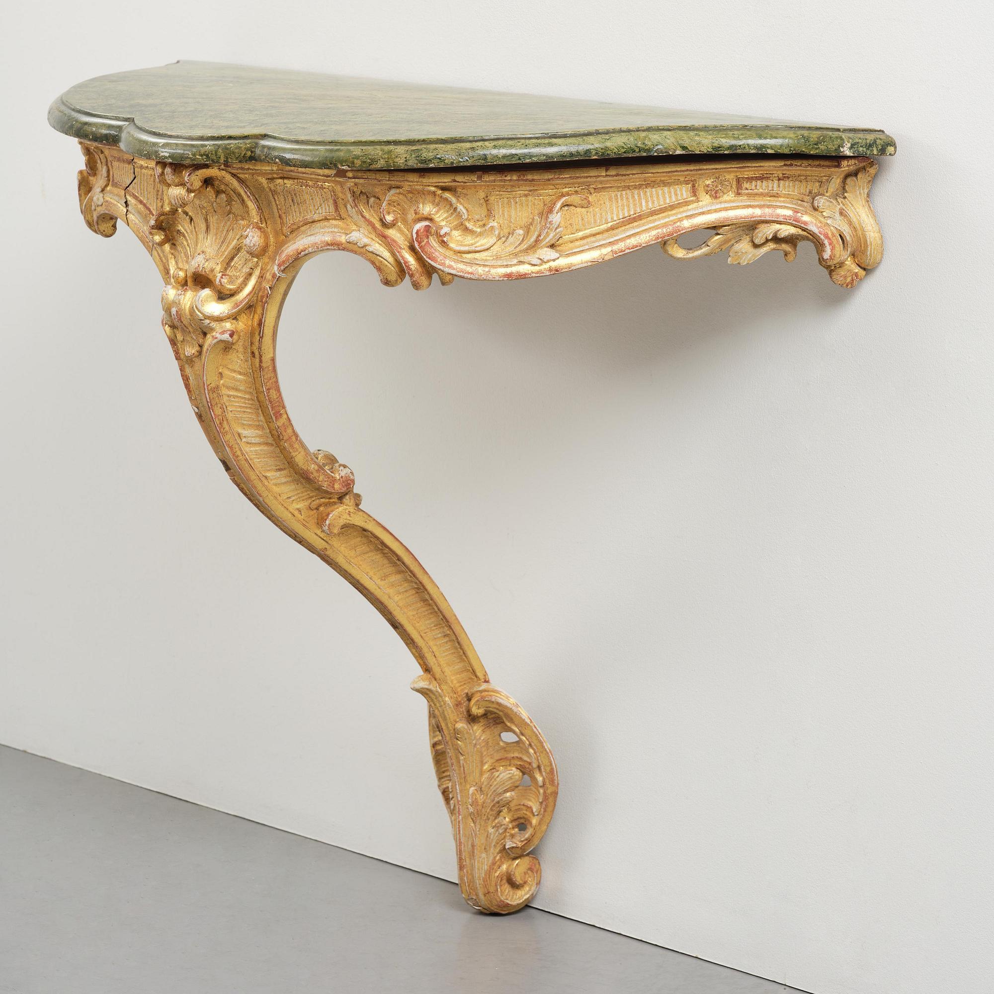 A Swedish Rococo console table.