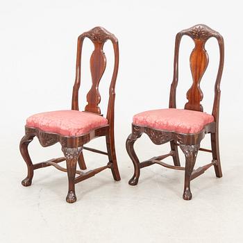 A mahogany 17 pcs Chippendale dining set first half of the 20th century.