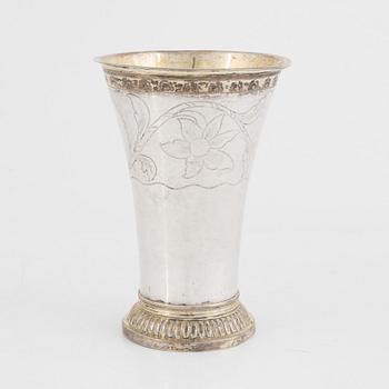 A Swedish Silver Beaker, mark of Gustaf Georg Rehnberg, Norrköping 1799.