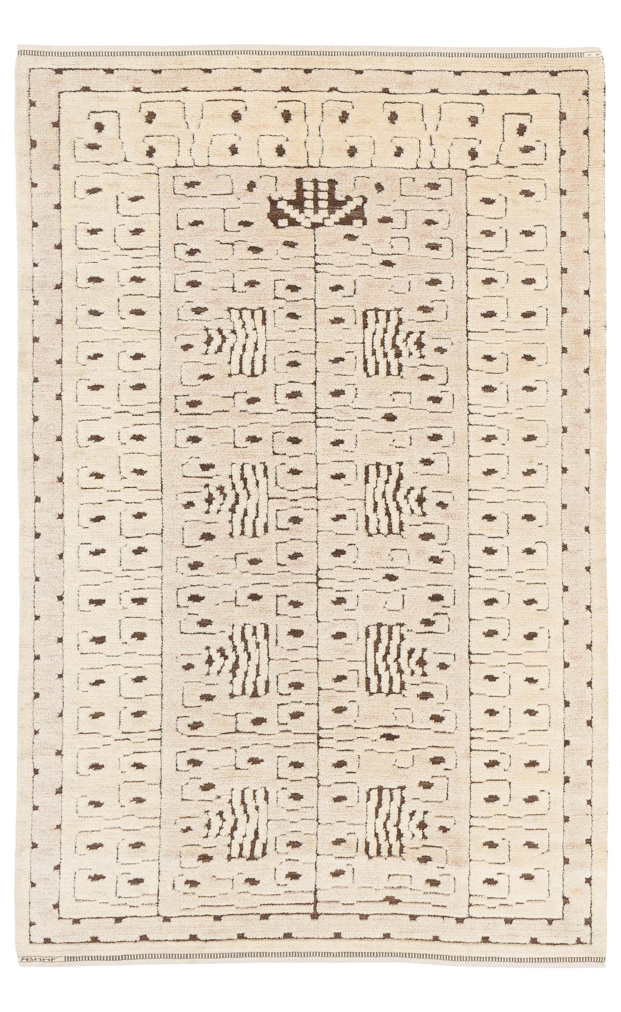 Märta Måås-Fjetterström, "Skvattram", knotted pile in relief, ca 275 x 175 cm, signed AB MMF.