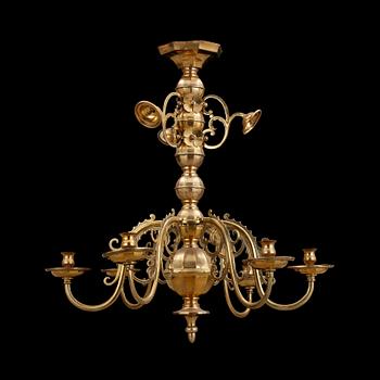 TAKKRONA, mässing, barockstil, 1900-talets första hälft.