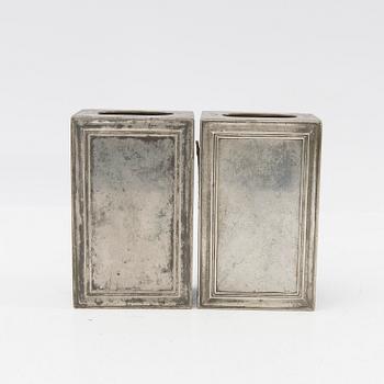 Just Andersen, A group of tin objects, 4 pcs, Denmark, first half of the 20th century.