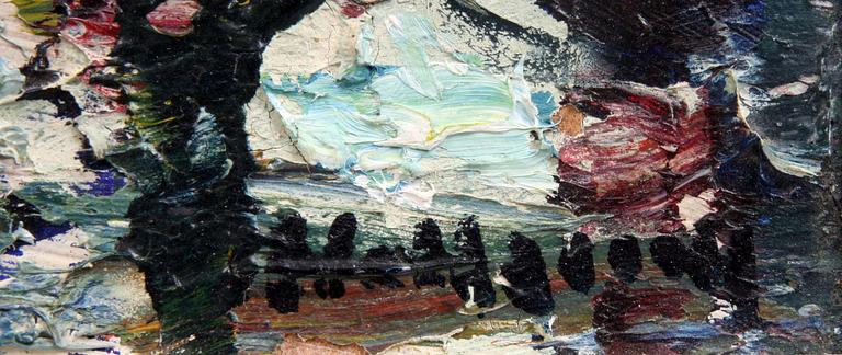 BENGT HILLGRUND, oljemålning på pannå, sign.