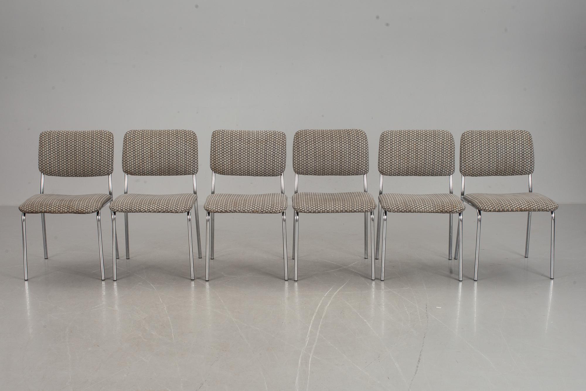 BORD och STOLAR, 6 st, Thonet, 1900-talets andra hälft.