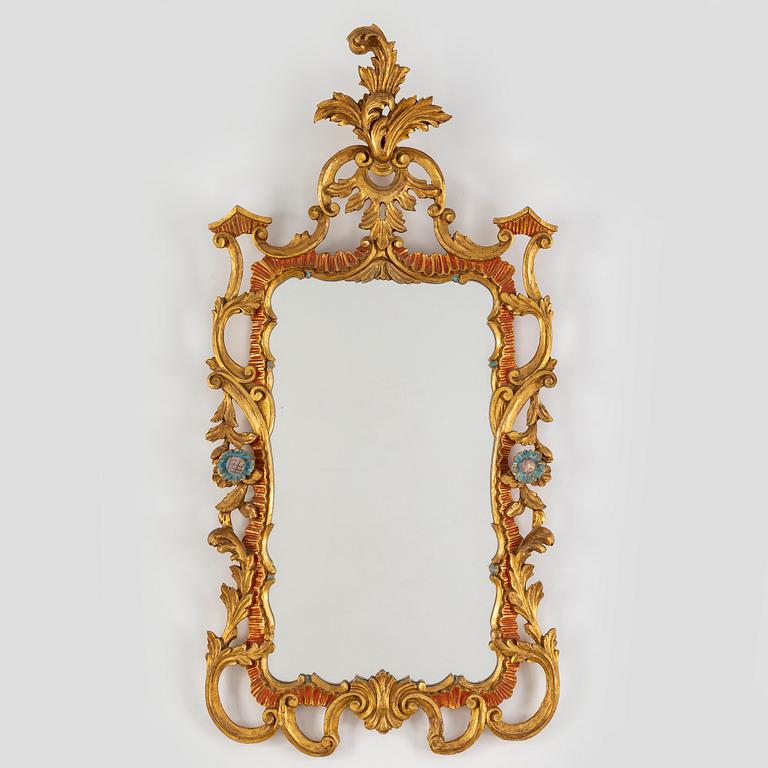 A Danish Baroque style mirror, 20th Century.