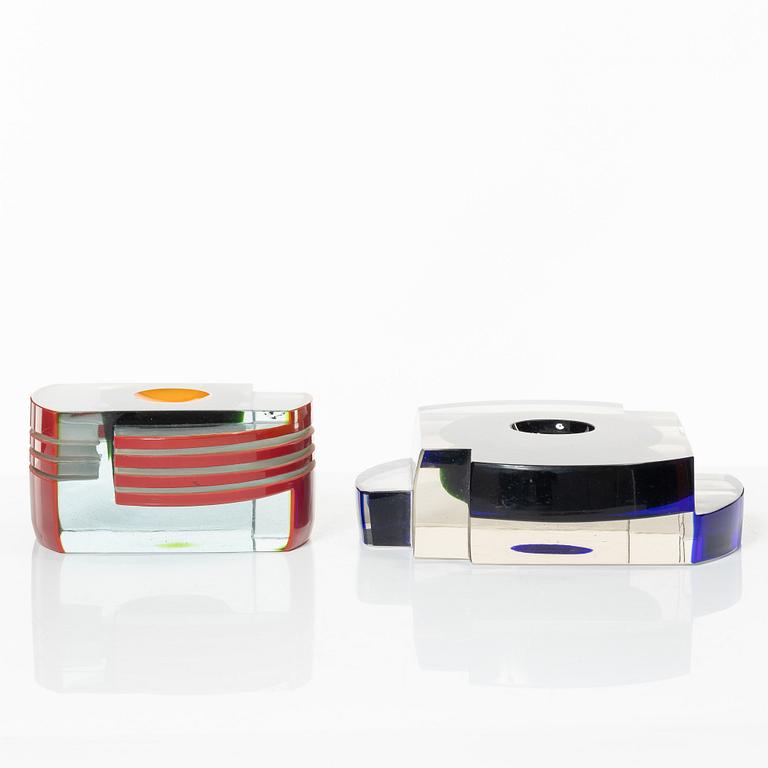 Skulpturer, 4 st, glas.