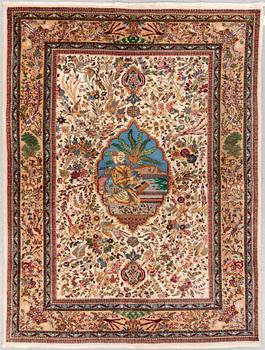 A RUG, Old Tabriz, 192 x 143 cm.