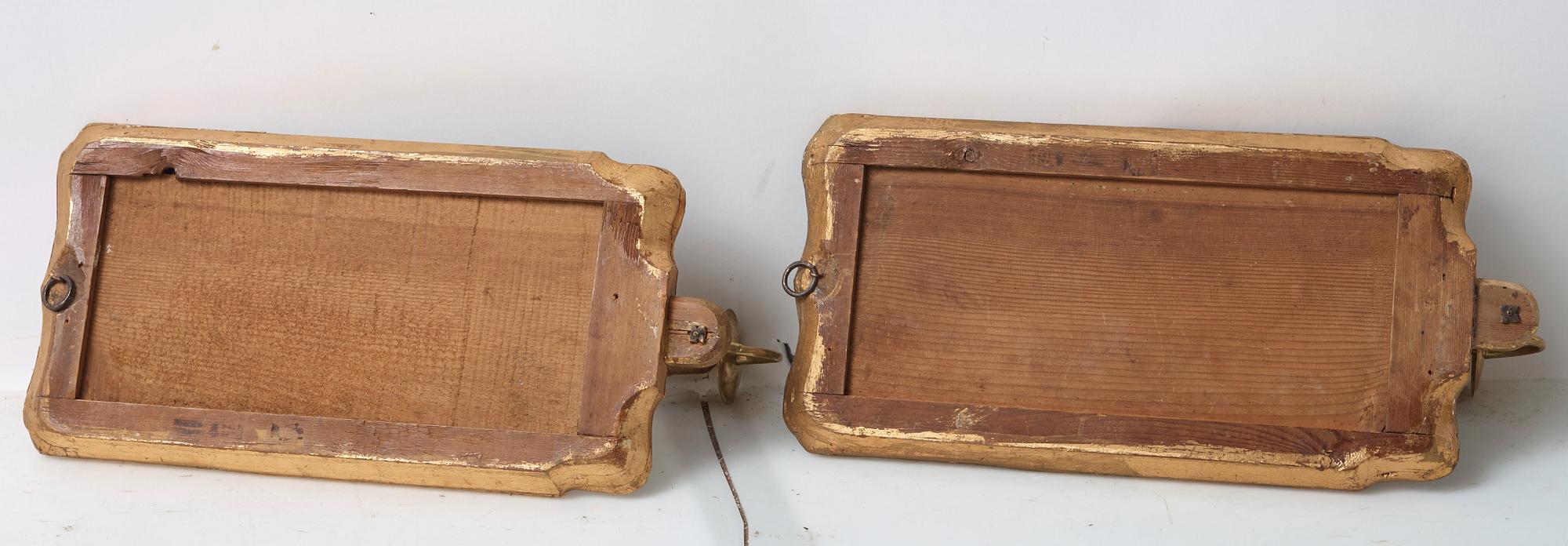 SPEGELLAMPETTER, ett par, rokoko, 1700-talets andra hälft.