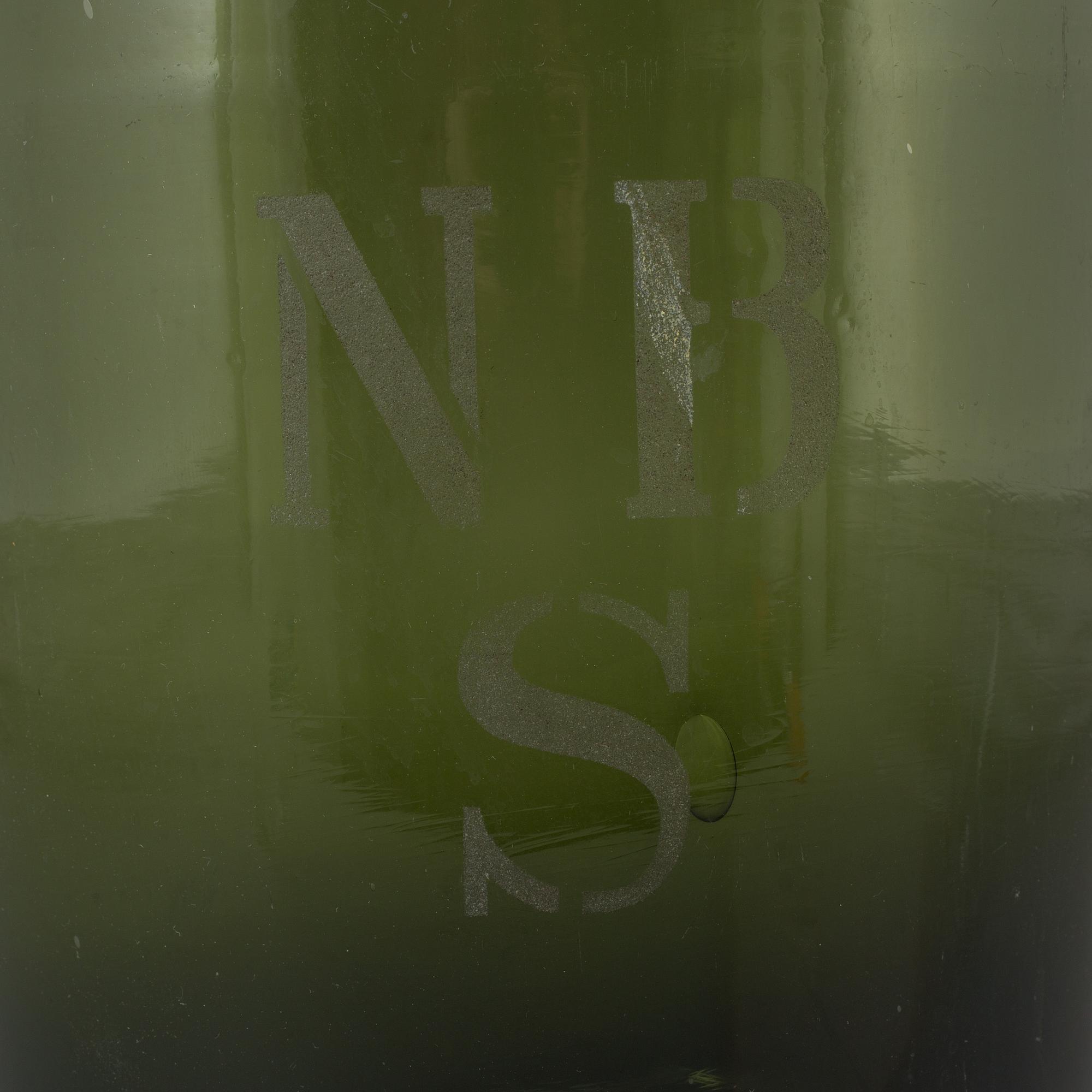 FLASKA, glas, 1800-tal.