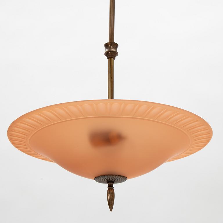 Harald Notini, taklampa, modell "6508", Arvid Böhlmarks Lampfabrik, 1920-30-tal.