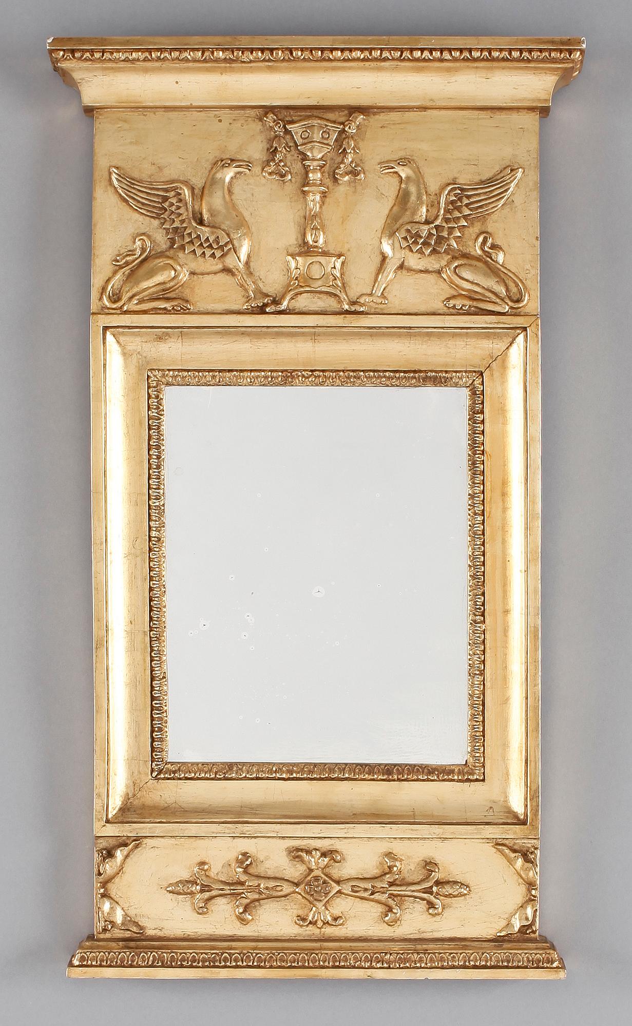 SPEGEL. Sengustaviansk. Hallstämplad Linköping 1820.