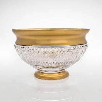 A set of three glass service parts, Moser, Czech Republic.