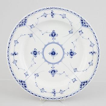 A 'Blue Fluted Half Lace' porcelain dish, Royal Copenhagen, model '538', 1893-1923.