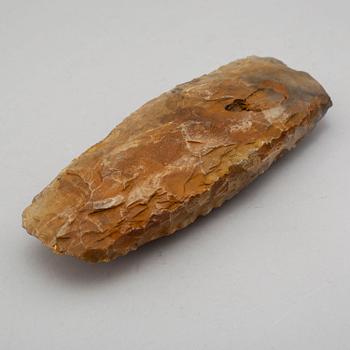 A neolithic flint axe.