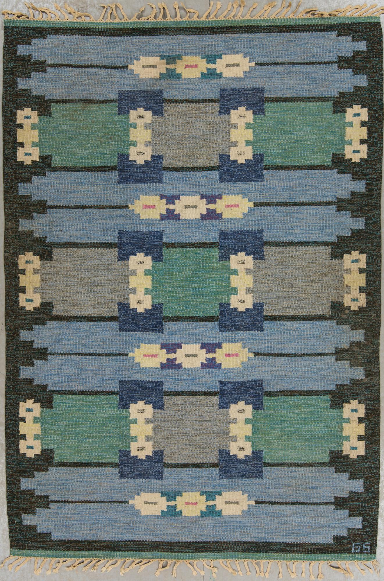 MATTA, rölakan, monogramsignerad GS. 1900-talets andra hälft. Ca 234 x 163 cm.