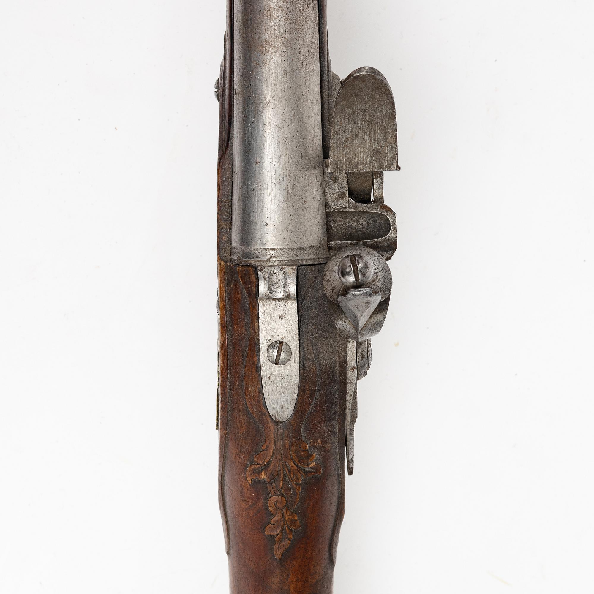 Flintlock rifle, signed Wålberg, Stockholm, (Anders W, 1720-93).