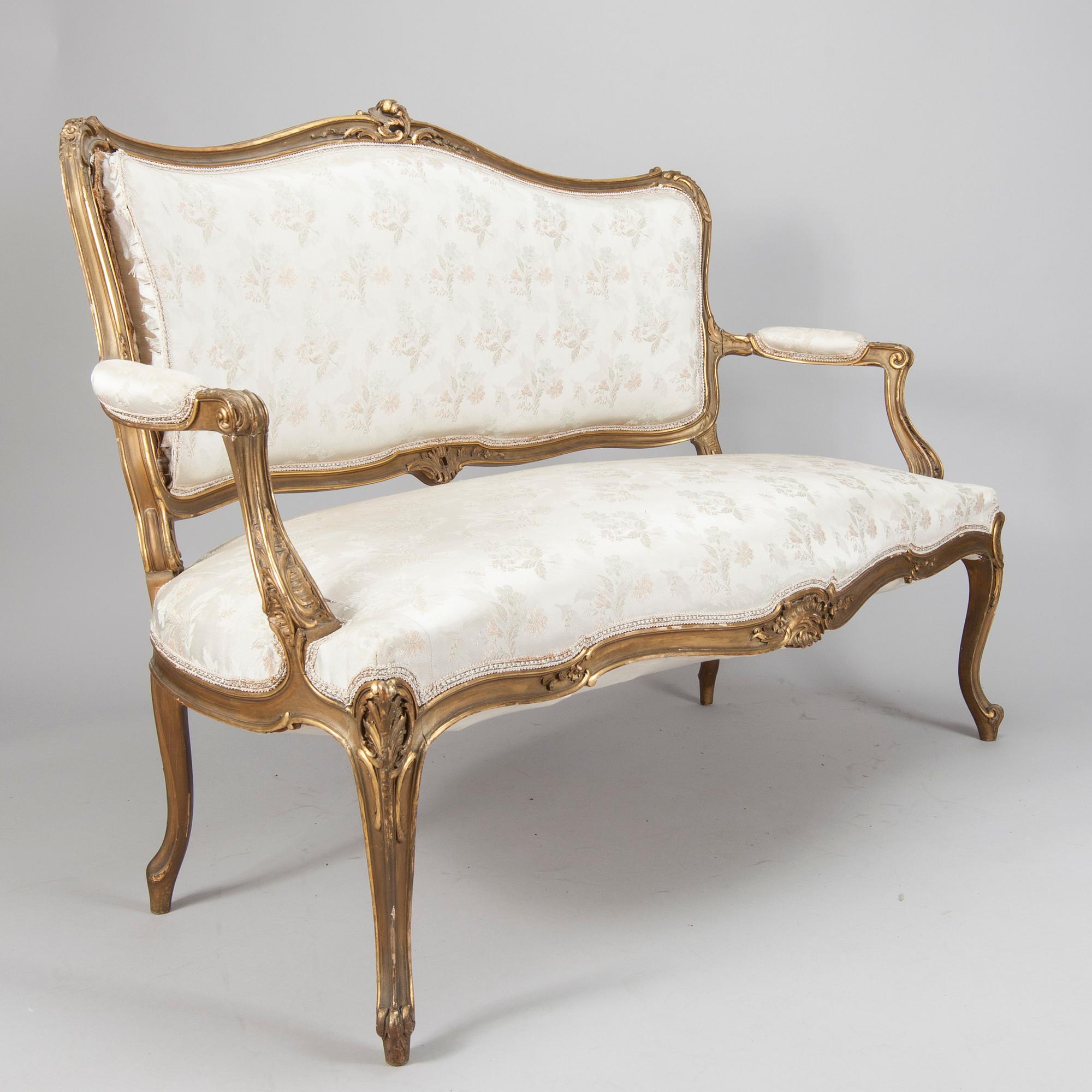 SOFFA, rokokostil, sekelskiftet 1800/1900.