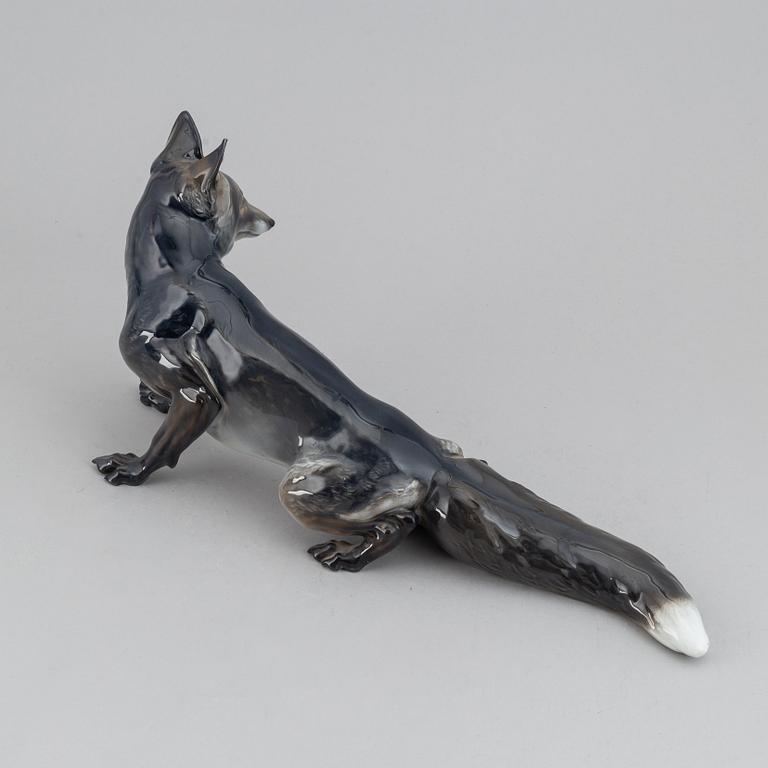 Theodor Kärner, a porcelain figure of a fox, Rosental, Germany.
