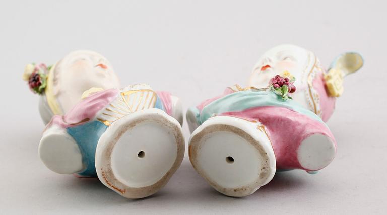 FIGURER, 1 par, sannolikt Meissen, omkring år 1900.